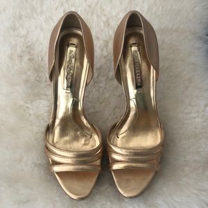 BCBG MAXMAZRIA Gold high heels size 8.5